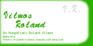 vilmos roland business card